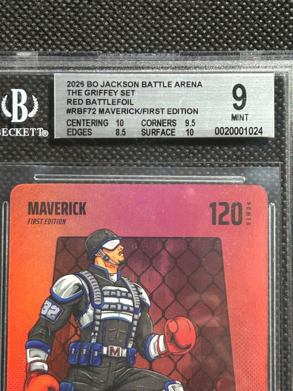 Bo Jackson Battle Arena Maverick Cooper Flagg RC Rookie Red Battlefoil BGS 9 - Picture 2 of 3